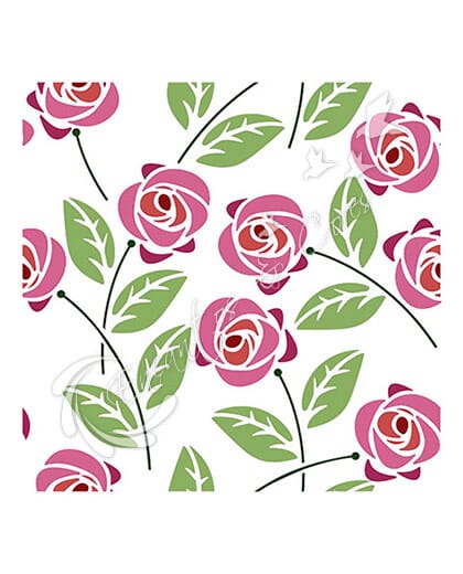 STENCIL LT STXX-042 ESTAMPA DE ROSAS